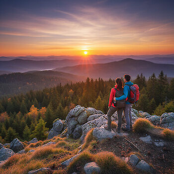 Wandern im Herbst im Bayerischen Wald